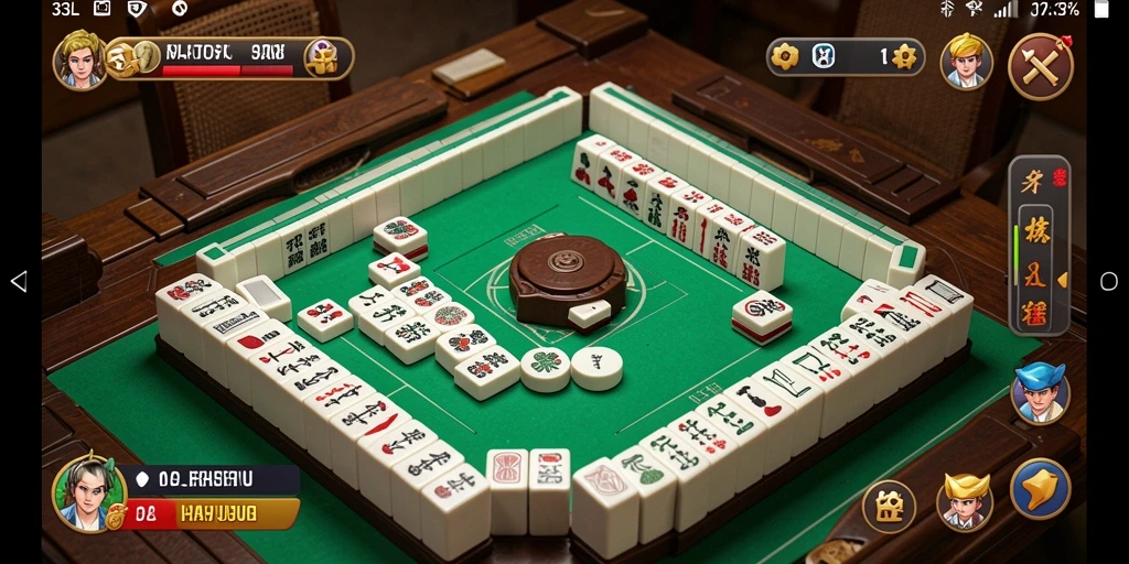 Tampilan gameplay Mahjong yang menarik dan penuh warna.