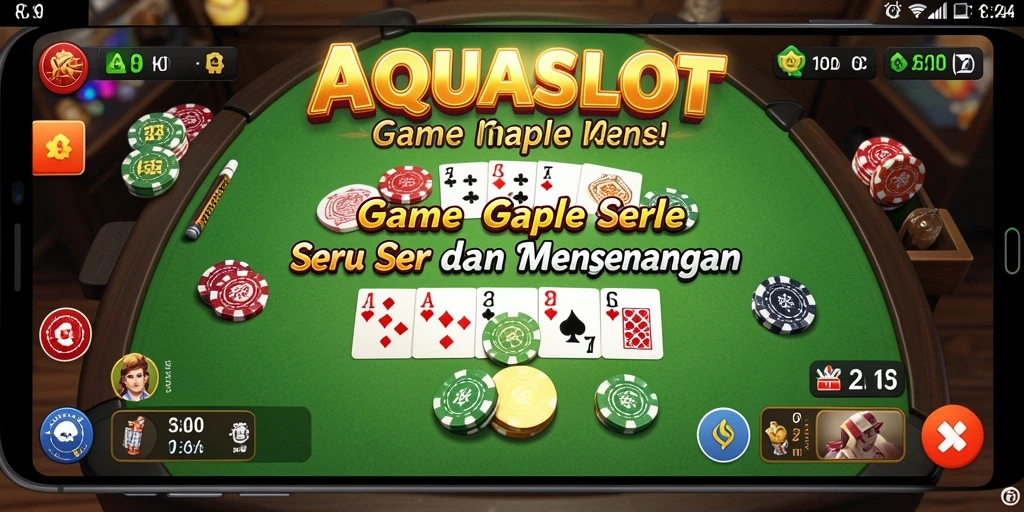 Tampilan gameplay AQUASLOT yang menarik dan interaktif.