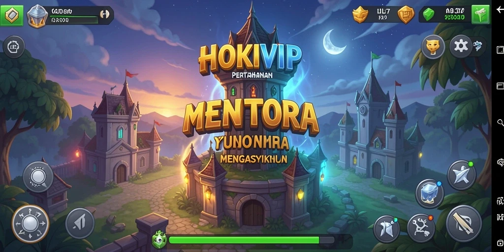 Screenshot utama HOKIVIP menampilkan aksi dinamis gameplay Tower Defense.
