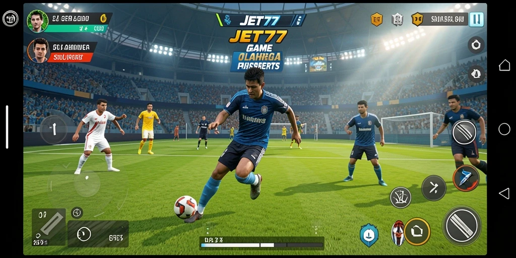 Tampilan menyenangkan dari gameplay JET77 dengan aksi olahraga yang mendebarkan.