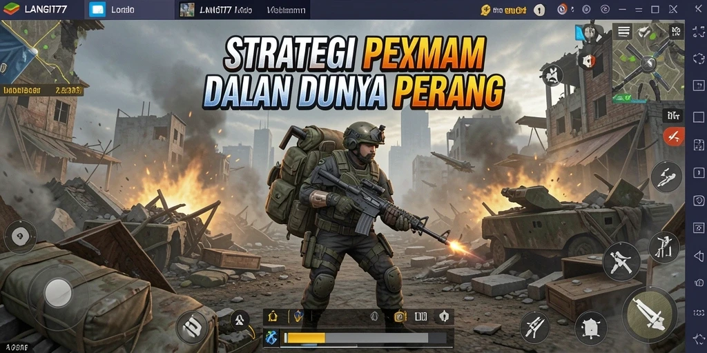 Menampilkan momen epik dalam permainan strategi LANGIT77.