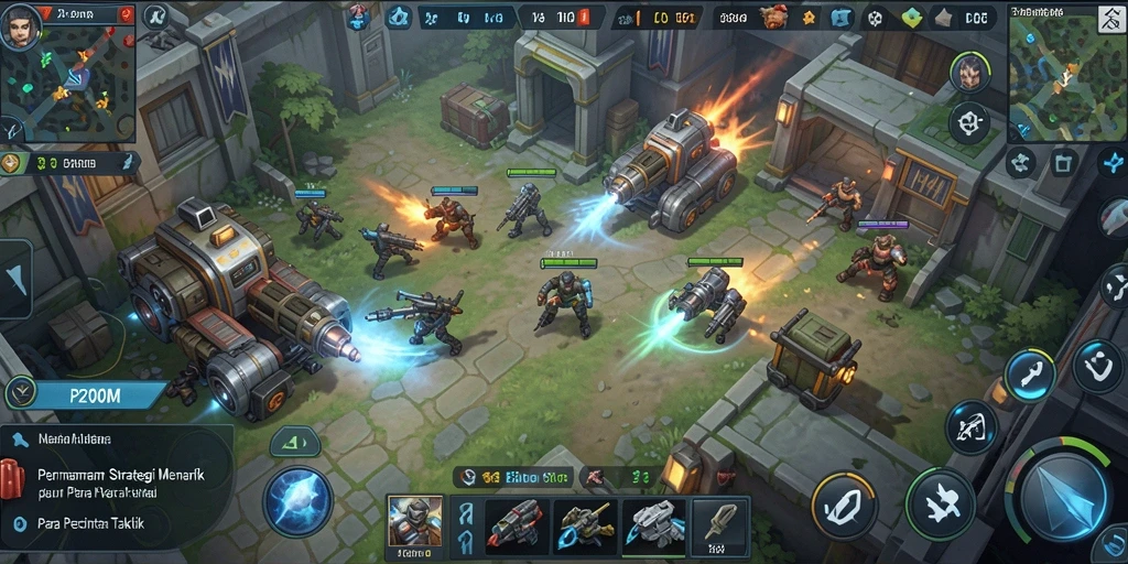 Tampilan gameplay P200M yang dinamis dan strategis.