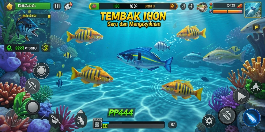 Tangkapan layar gameplay Tembak Ikan yang seru di PP444.