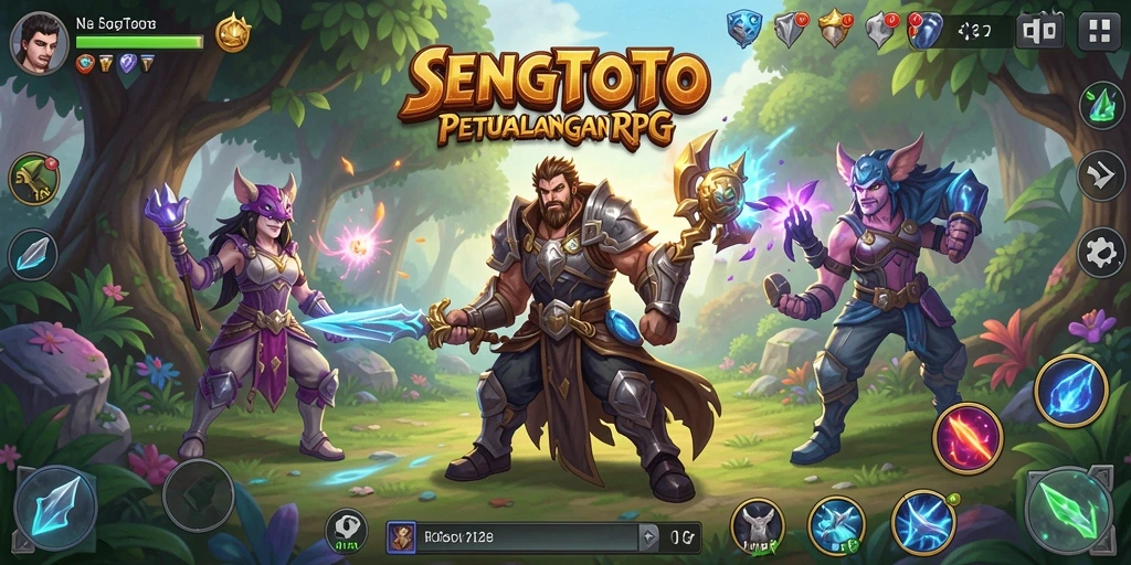 Tangkapan layar SENGTOTO menampilkan pertarungan epik dengan karakter beraksi.