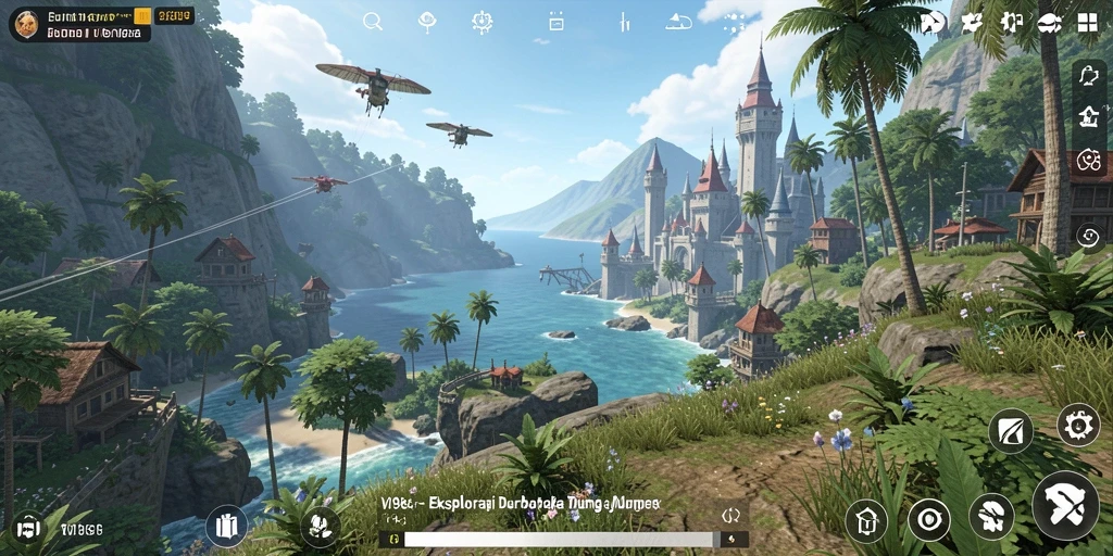 Screenshot V98 menampilkan gameplay seru di dunia terbuka.